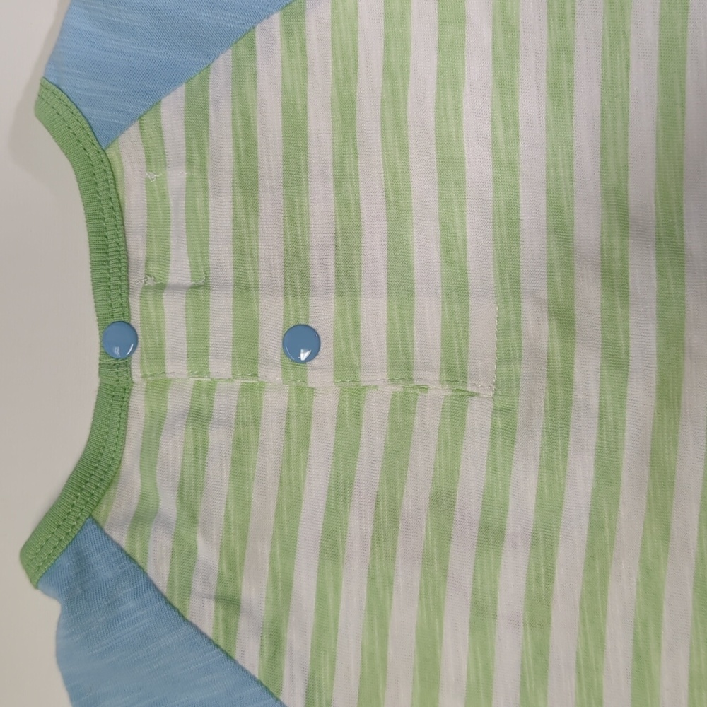 Mud Pie Green and Blue Baby Romper - Picture 7 of 7